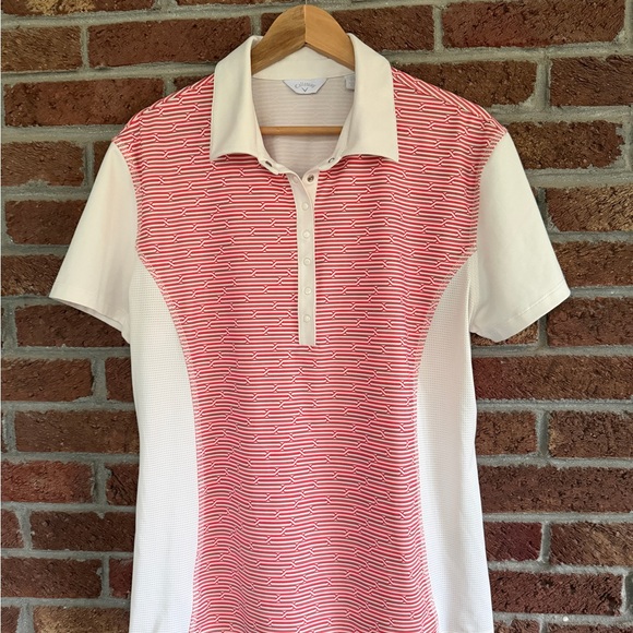 callaway snap shirt.  golf.  ladies xl.  like new.   fun pattern. - Picture 1 of 5